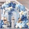 Dusty Blue Balloon Arch Garland Kit, 141pcs Dusty Blue & Ivory White Balloons